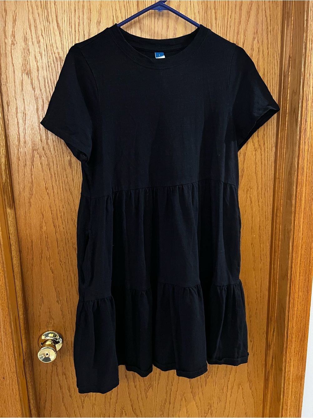 Old Navy Black Tiered Mini Dress